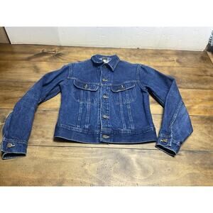 Vintage Lee Riders Trucker Jacket Boys 18 Made In USA Denim